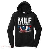 MILF Man I Love Fireworks 4th Of July Funny Fourth Of July Women's Hoodie thumb 0
