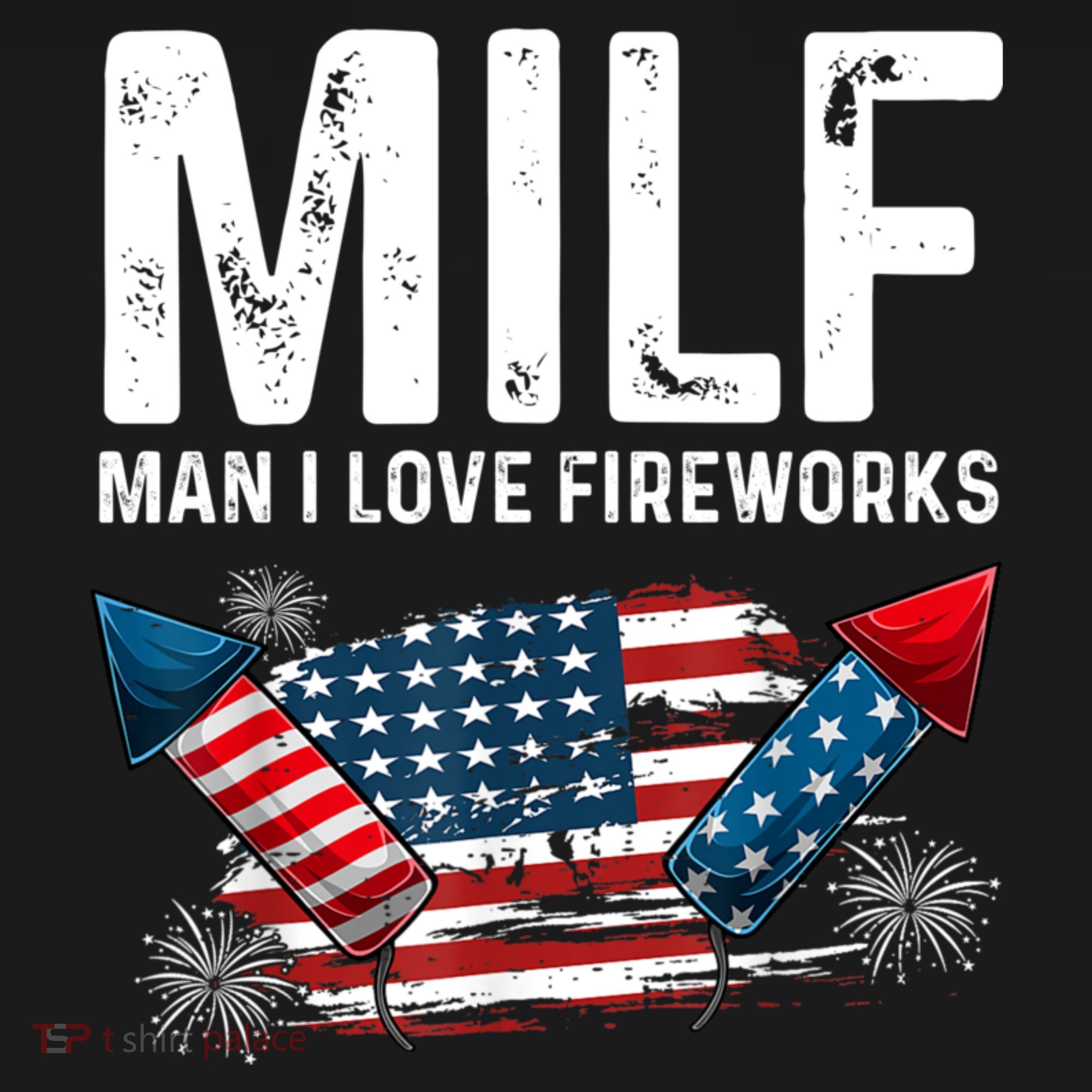 MILF Man I Love Fireworks 4th Of July Funny Fourth Of July Women's Hoodie