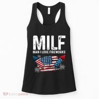 MILF Man I Love Fireworks 4th Of July Funny Fourth Of July Women's Tank Top thumb 0