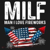 MILF Man I Love Fireworks 4th Of July Funny Fourth Of July Women's Tank Top thumb 5