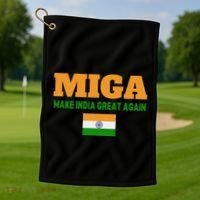 Miga Make India Great Again Maga Golf Towel thumb 1