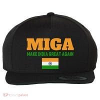Miga Make India Great Again Maga Wool Snapback Cap thumb 0