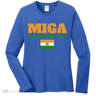 Miga Make India Great Again Maga Women's Long Sleeve Shirt