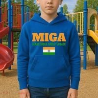 Miga Make India Great Again Maga Kids Hoodie thumb 2