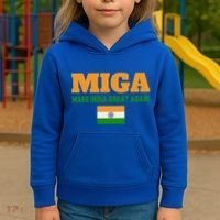 Miga Make India Great Again Maga Kids Hoodie thumb 3