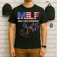 Milf Man I Love Fireworks Funny American Patriotic July 4th T-Shirt thumb 6