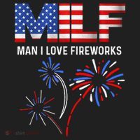 Milf Man I Love Fireworks Funny American Patriotic July 4th Beanie thumb 2