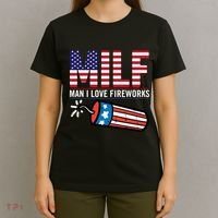 MILF Man I Love Fireworks 4th Of July Funny Fourth Of July T-Shirt thumb 4