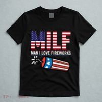 MILF Man I Love Fireworks 4th Of July Funny Fourth Of July T-Shirt thumb 5