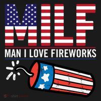 MILF Man I Love Fireworks 4th Of July Funny Fourth Of July Women's Hoodie thumb 2