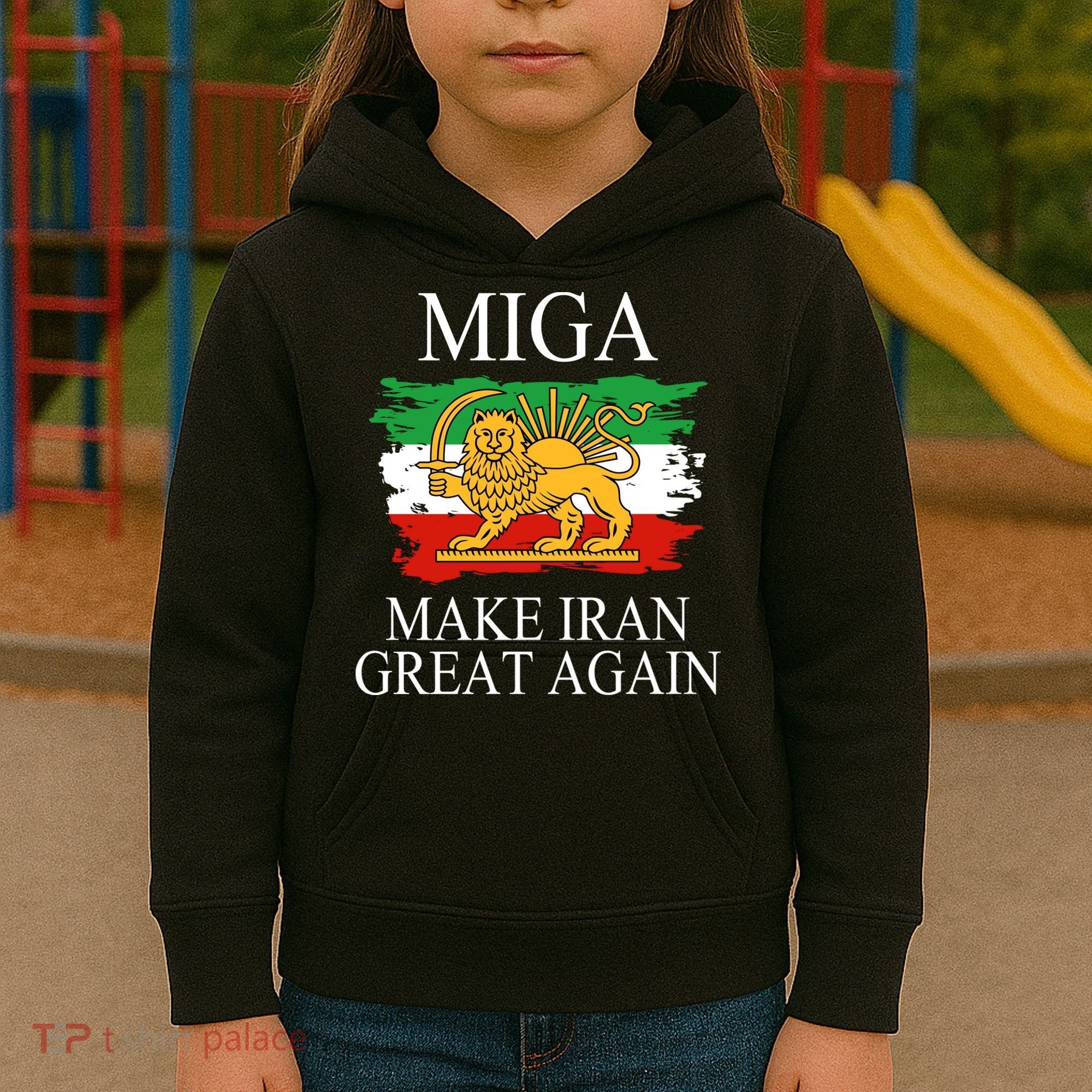 MIGA Make Iran Great Again Kids Hoodie