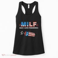 MILF Man I Love Fireworks 4th Of July Funny Fourth Of July Women's Tank Top thumb 0