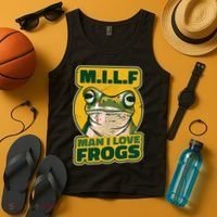MILF Man I Love Frogs Funny Tank Top thumb 4