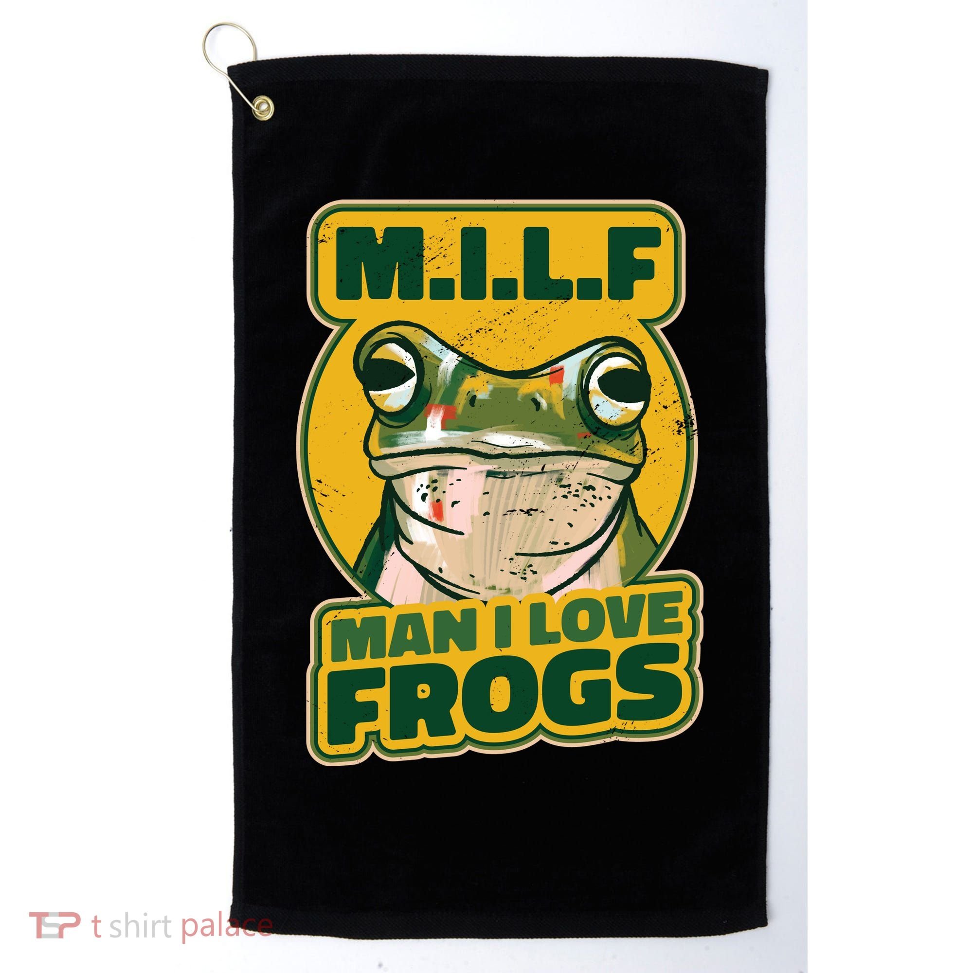 MILF Man I Love Frogs Funny Golf Towel