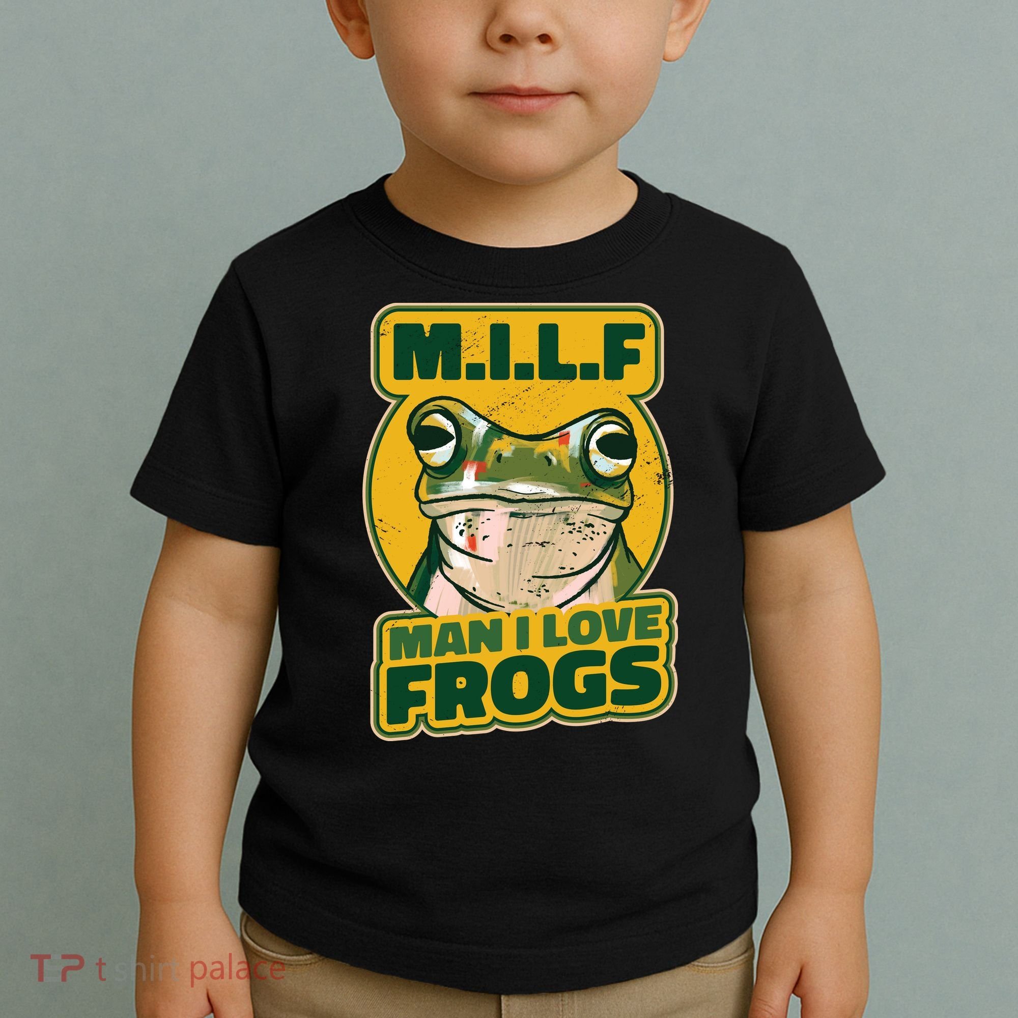 MILF Man I Love Frogs Funny Toddler T-Shirt