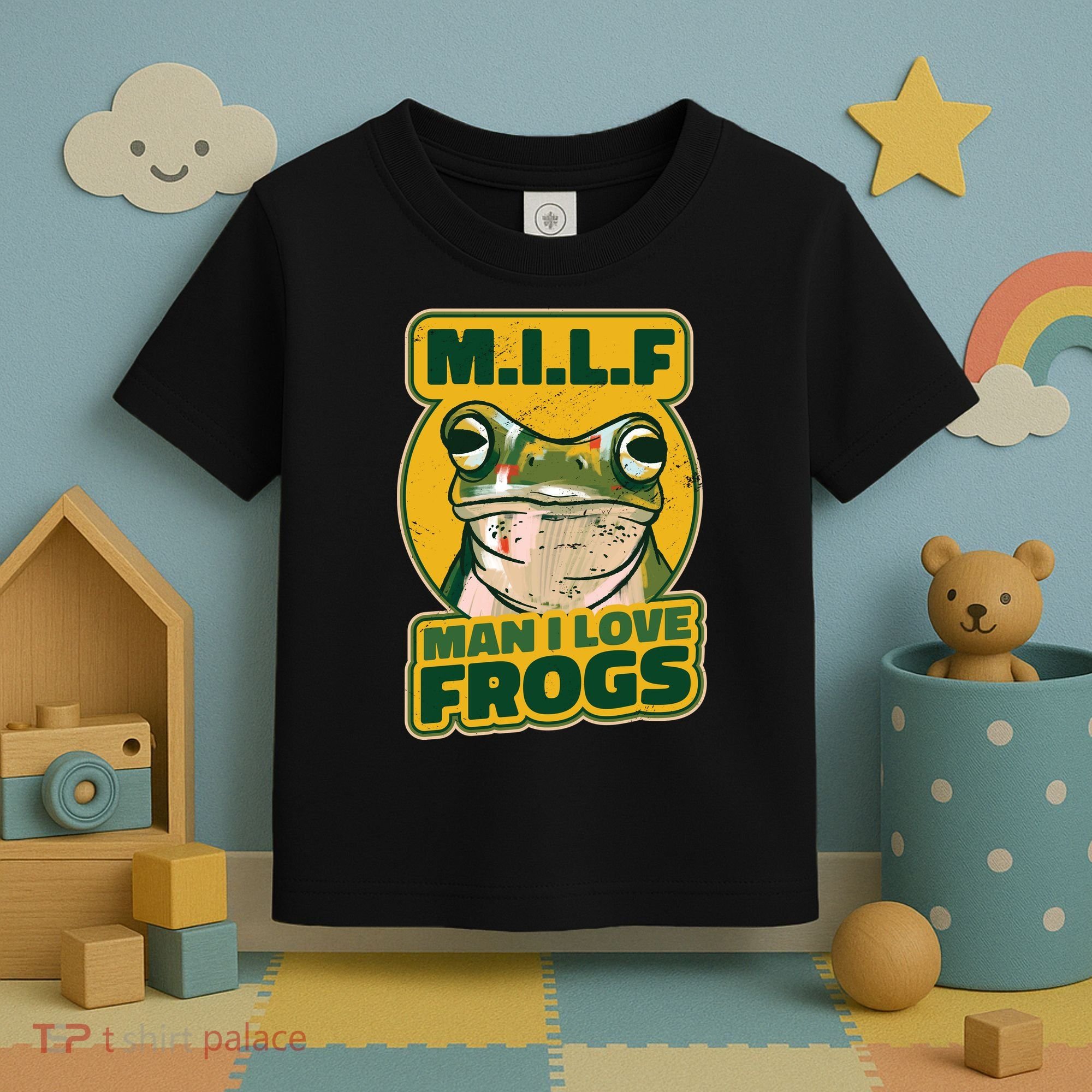 MILF Man I Love Frogs Funny Toddler T-Shirt