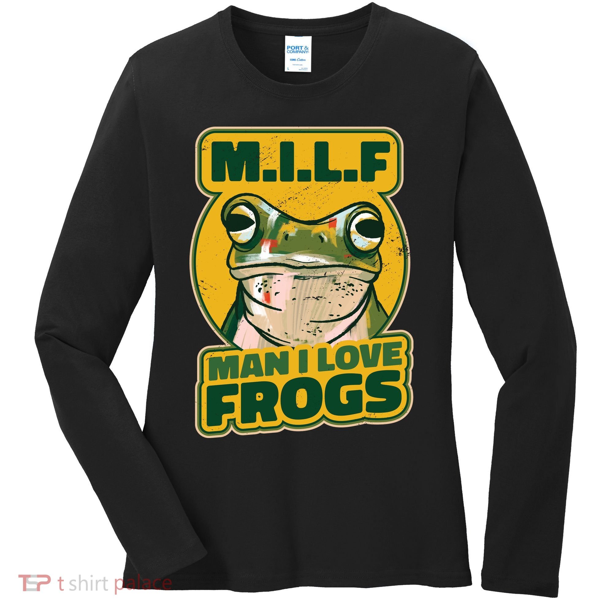 MILF Man I Love Frogs Funny Women's Long Sleeve Shirt