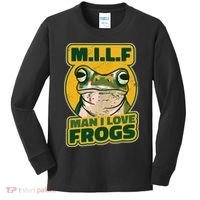MILF Man I Love Frogs Funny Kids Long Sleeve Shirt thumb 0
