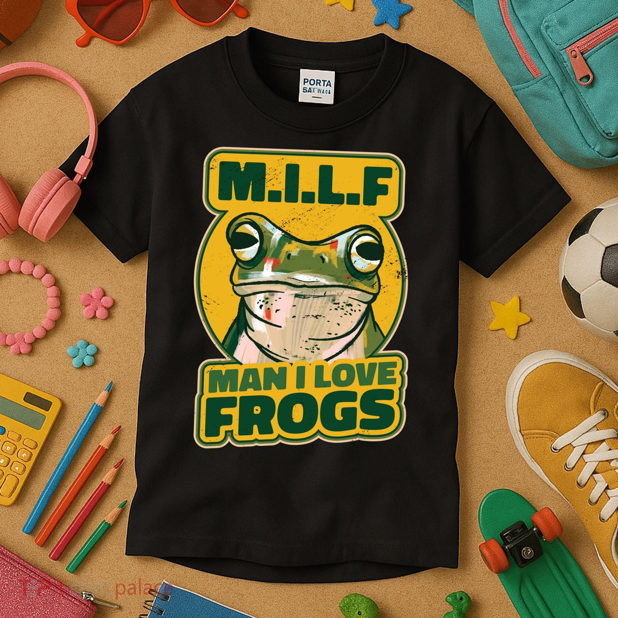 MILF Man I Love Frogs Funny Kids T-Shirt