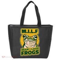 MILF Man I Love Frogs Funny Tote Bag thumb 0