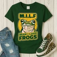 MILF Man I Love Frogs Funny Women's T-Shirt thumb 3