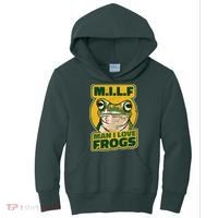 MILF Man I Love Frogs Funny Kids Hoodie thumb 0