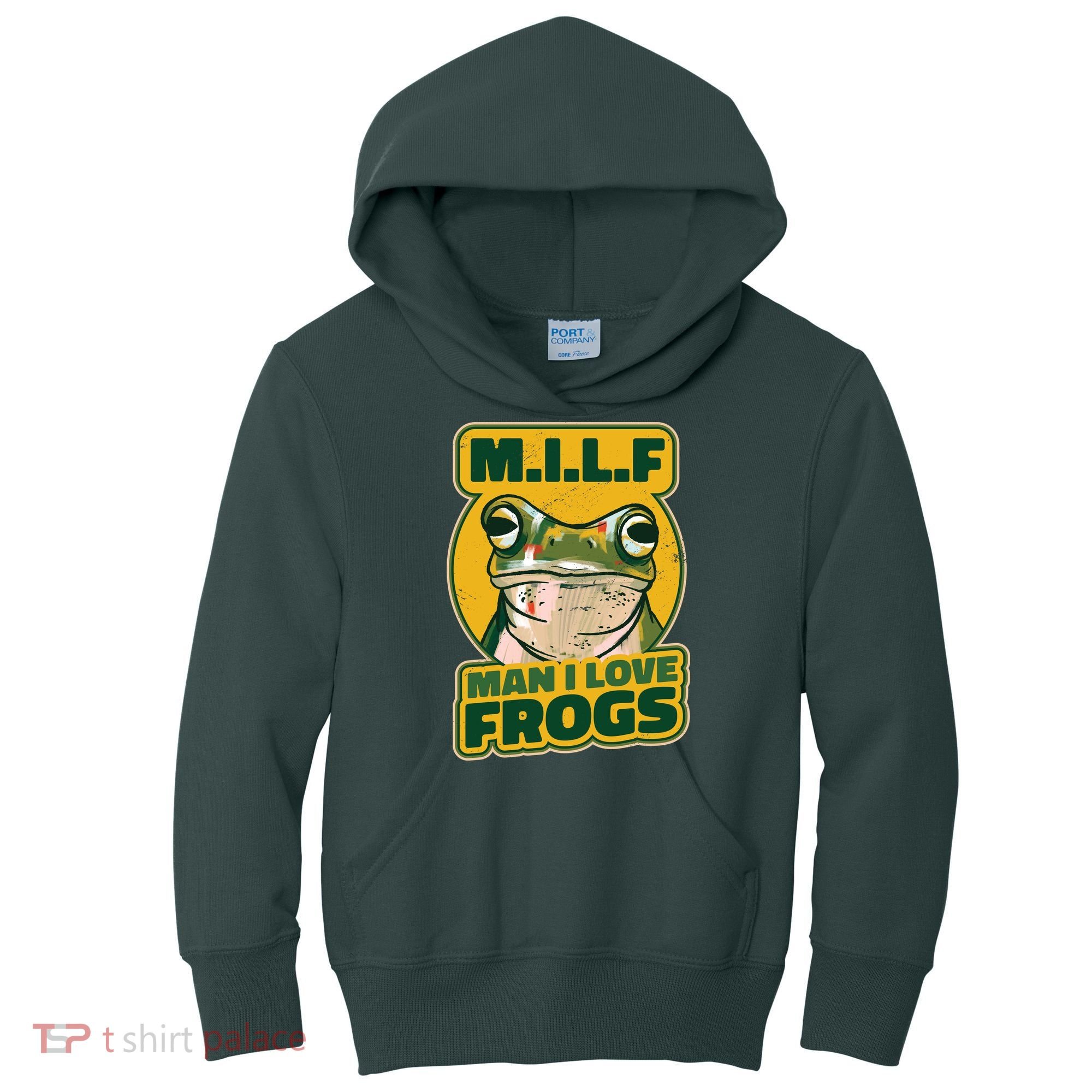 MILF Man I Love Frogs Funny Kids Hoodie