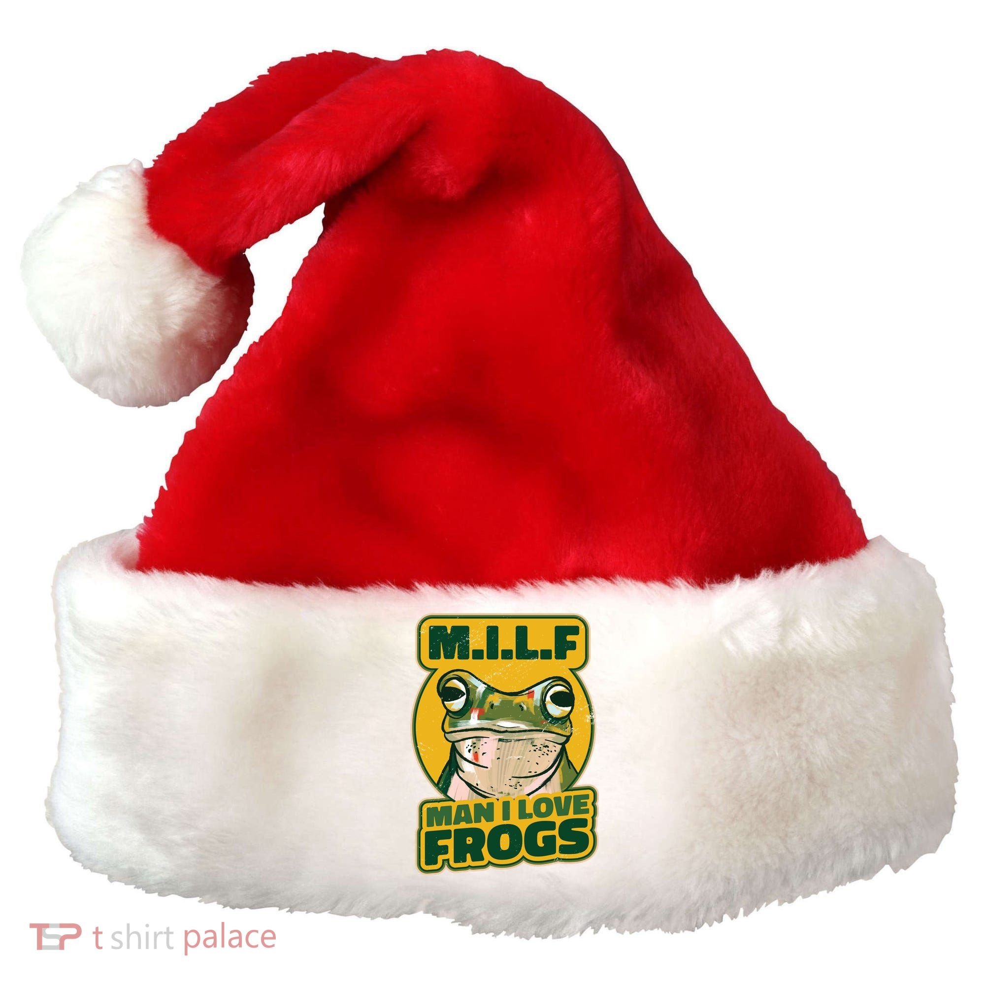 MILF Man I Love Frogs Funny Santa Hat