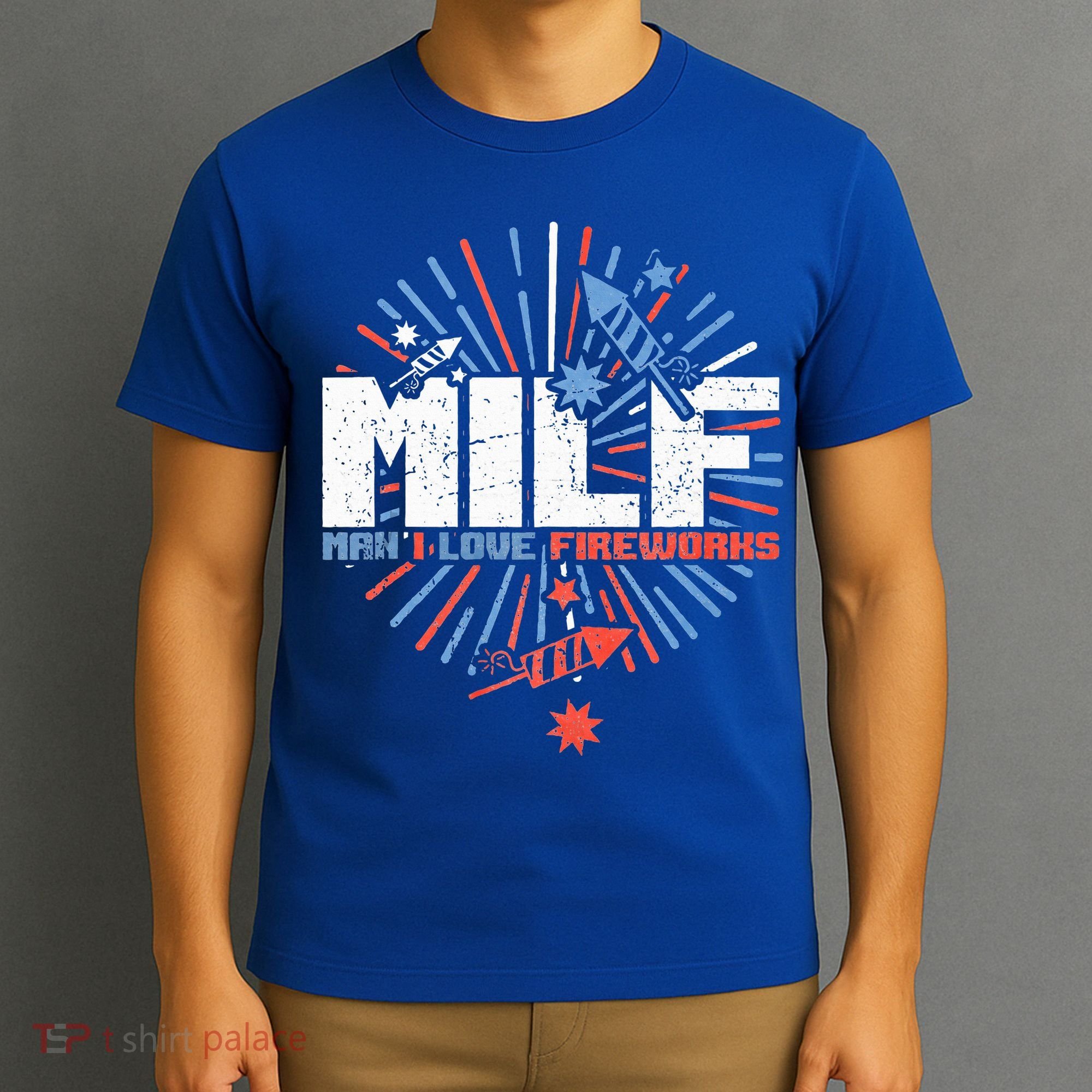 Milk Man I Love Fireworks American Patriotic T-Shirt