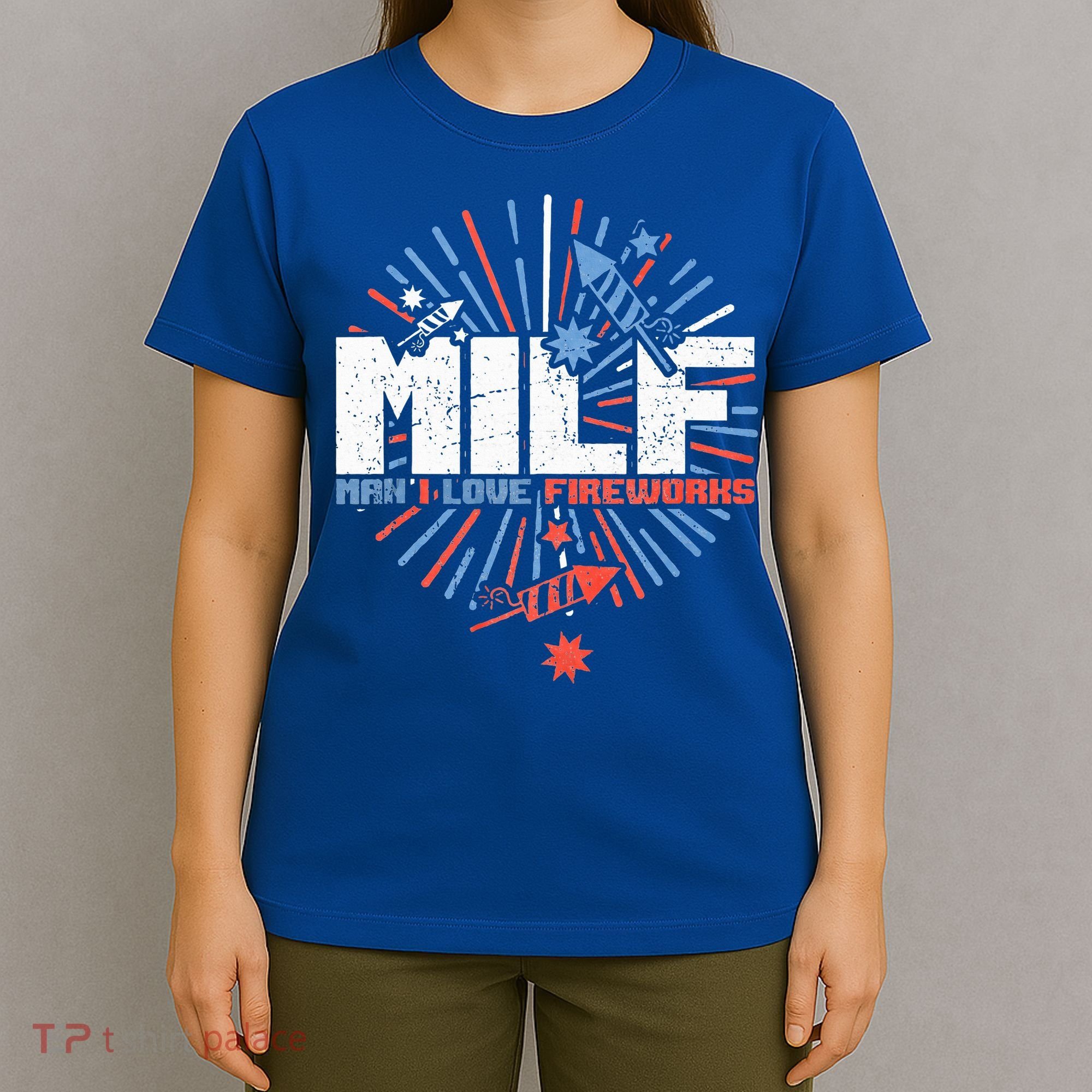 Milk Man I Love Fireworks American Patriotic T-Shirt
