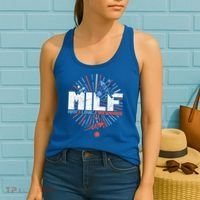 Milk Man I Love Fireworks American Patriotic Women's Tank Top thumb 2