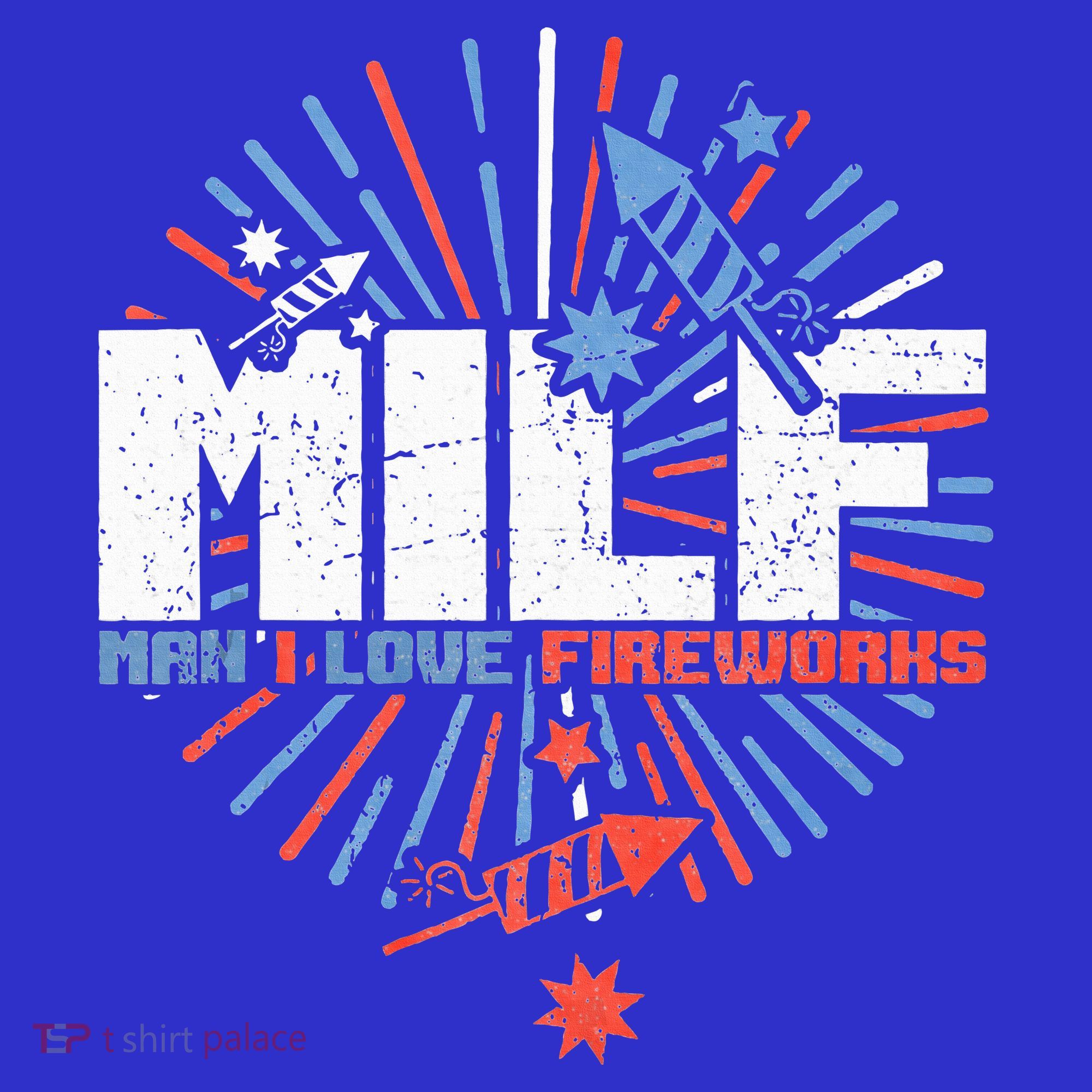 Milk Man I Love Fireworks American Patriotic Women's Tank Top