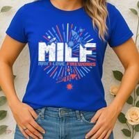 Milk Man I Love Fireworks American Patriotic Women's T-Shirt thumb 2