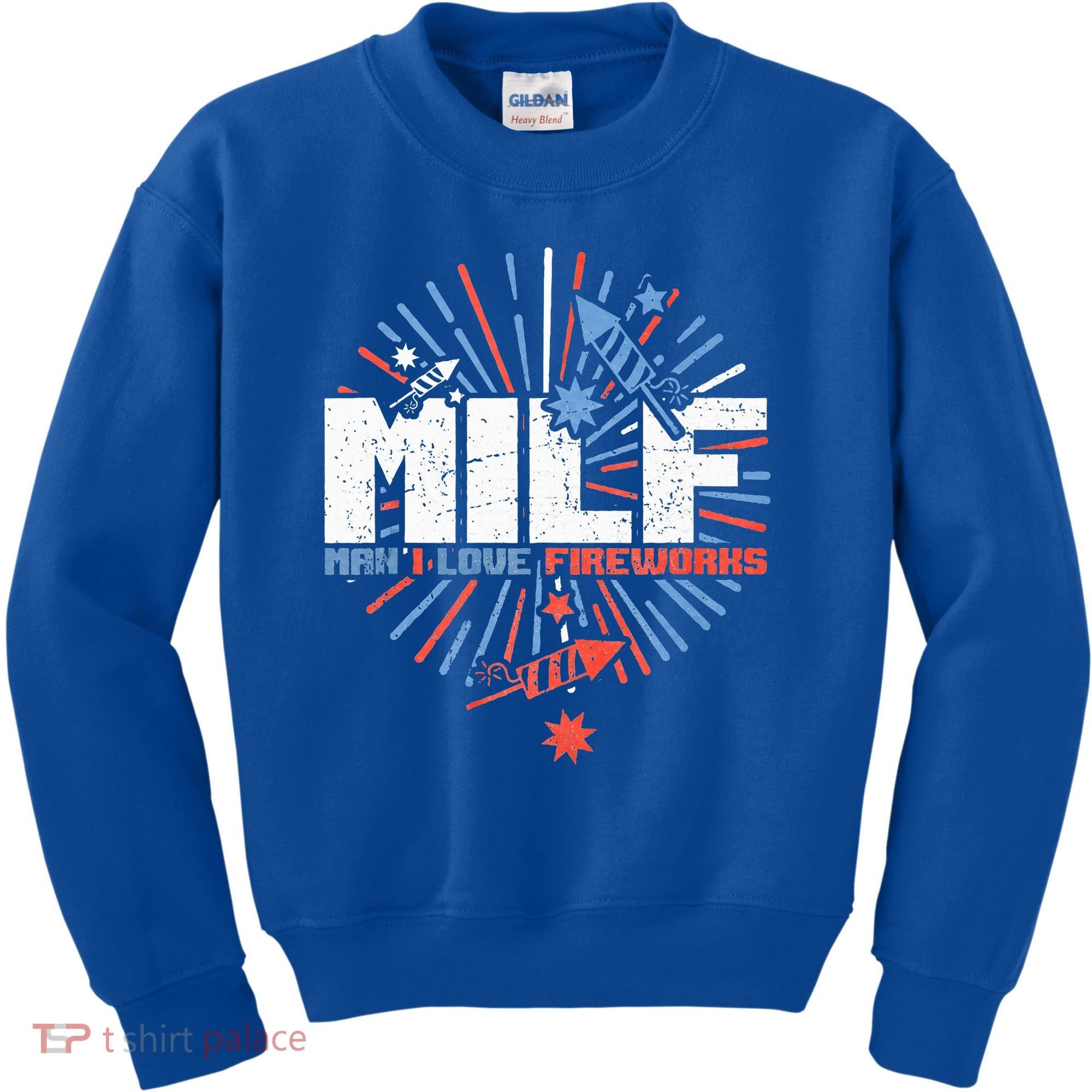 Milk Man I Love Fireworks American Patriotic Kids Sweatshirt