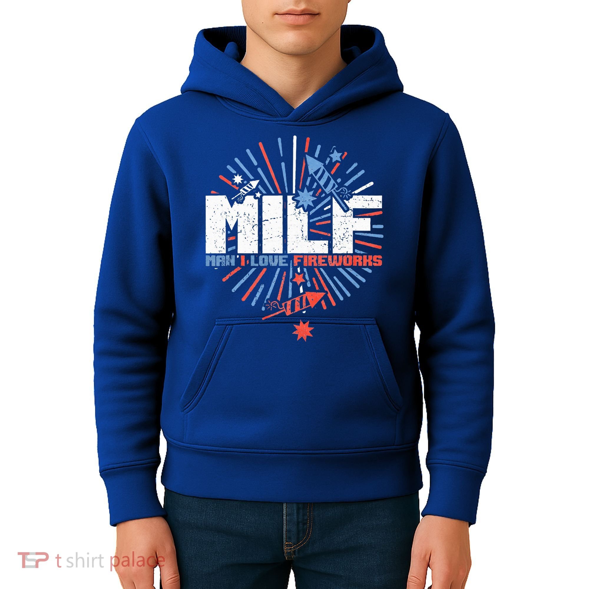 Milk Man I Love Fireworks American Patriotic Kids Hoodie