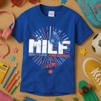 Milk Man I Love Fireworks American Patriotic Kids T-Shirt thumb 3