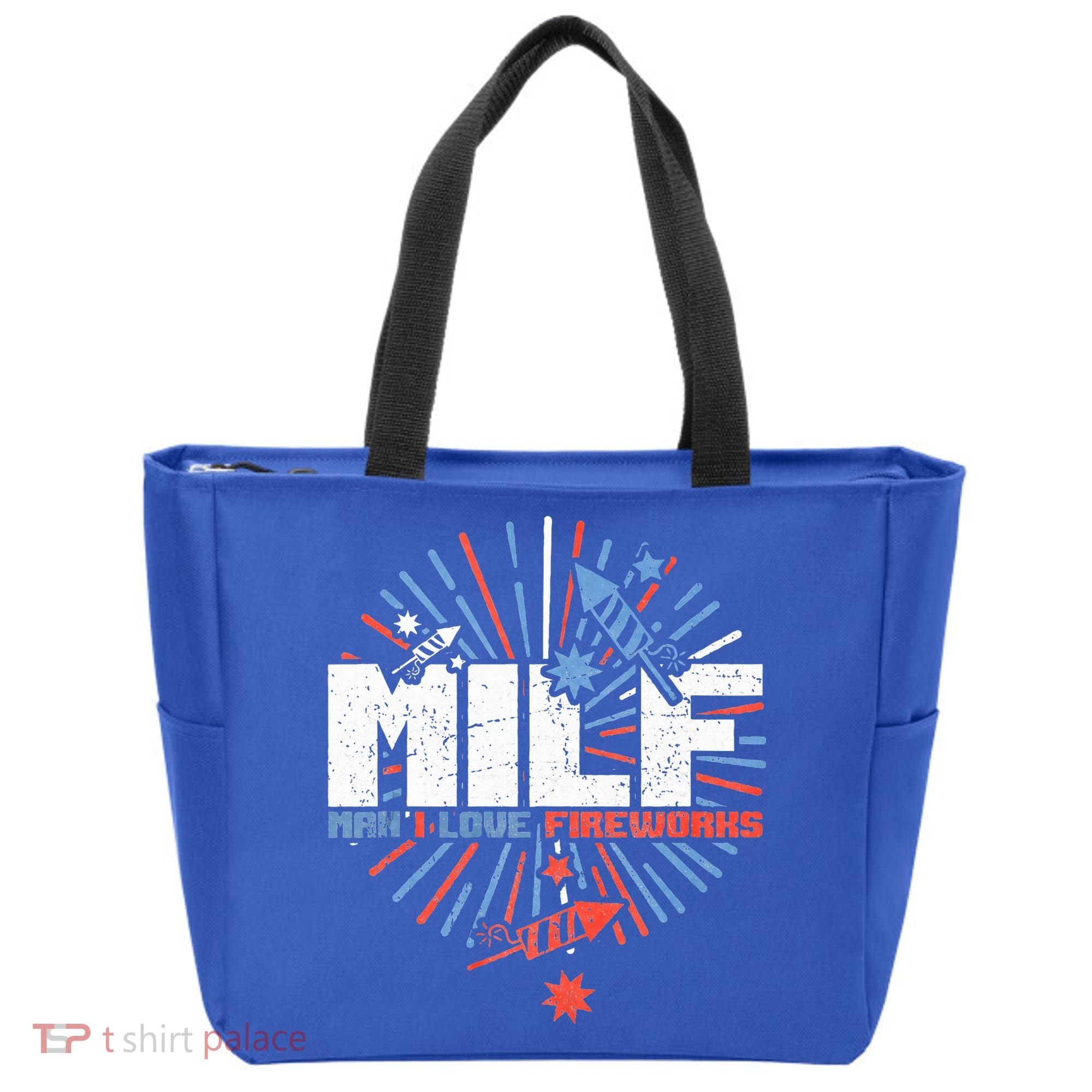 Milk Man I Love Fireworks American Patriotic Tote Bag