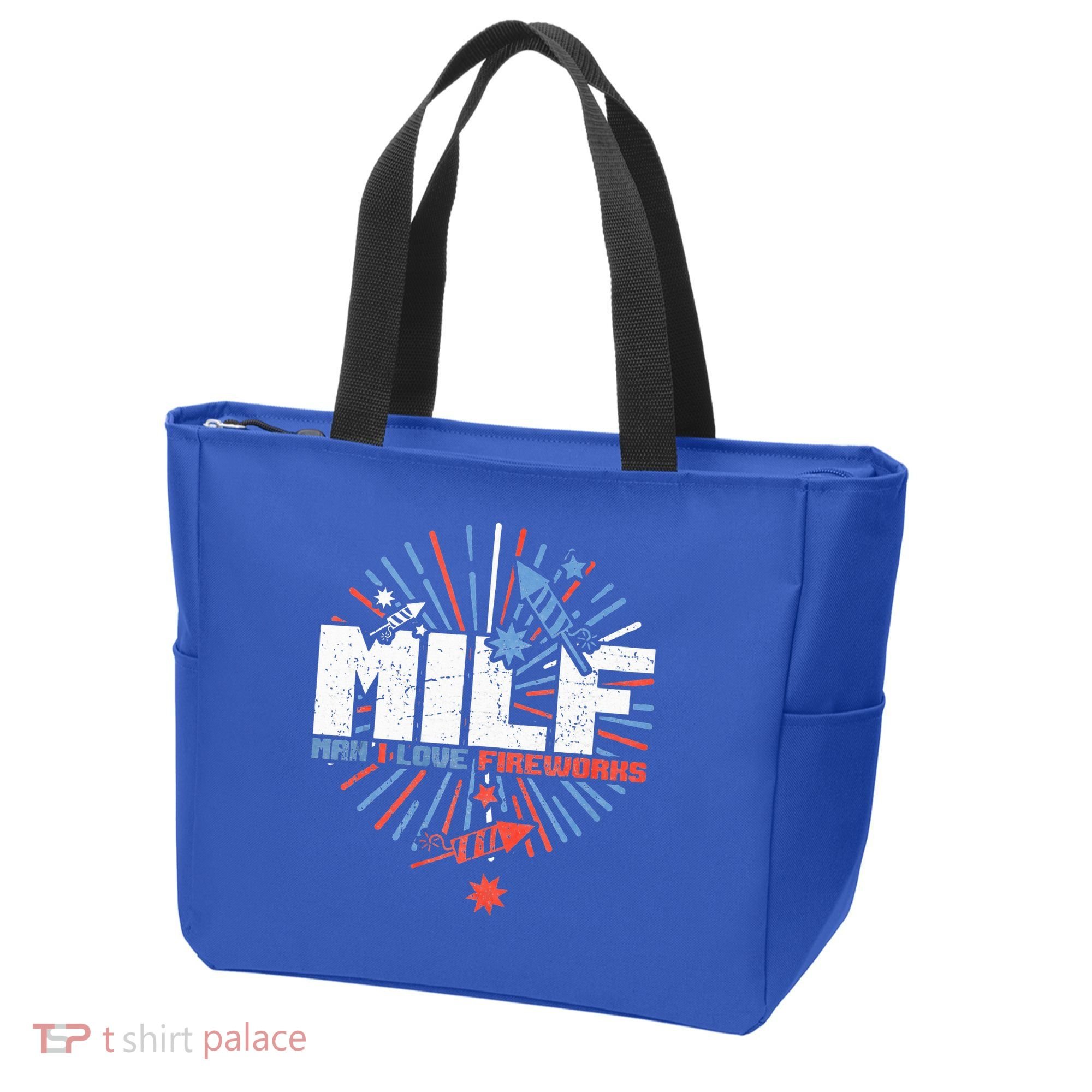 Milk Man I Love Fireworks American Patriotic Tote Bag