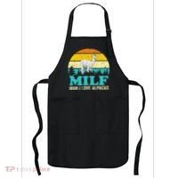 Milf Man I Love Alpacas Cute Lama Funny Alpaca Apron thumb 0