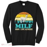 Milf Man I Love Alpacas Cute Lama Funny Alpaca Sweatshirt thumb 0