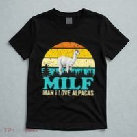 Milf Man I Love Alpacas Cute Lama Funny Alpaca T-Shirt thumb 5