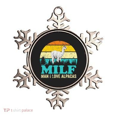 Milf Man I Love Alpacas Cute Lama Funny Alpaca Ornament