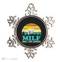 Milf Man I Love Alpacas Cute Lama Funny Alpaca Ornament thumb 0
