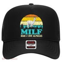 Milf Man I Love Alpacas Cute Lama Funny Alpaca Hat thumb 0