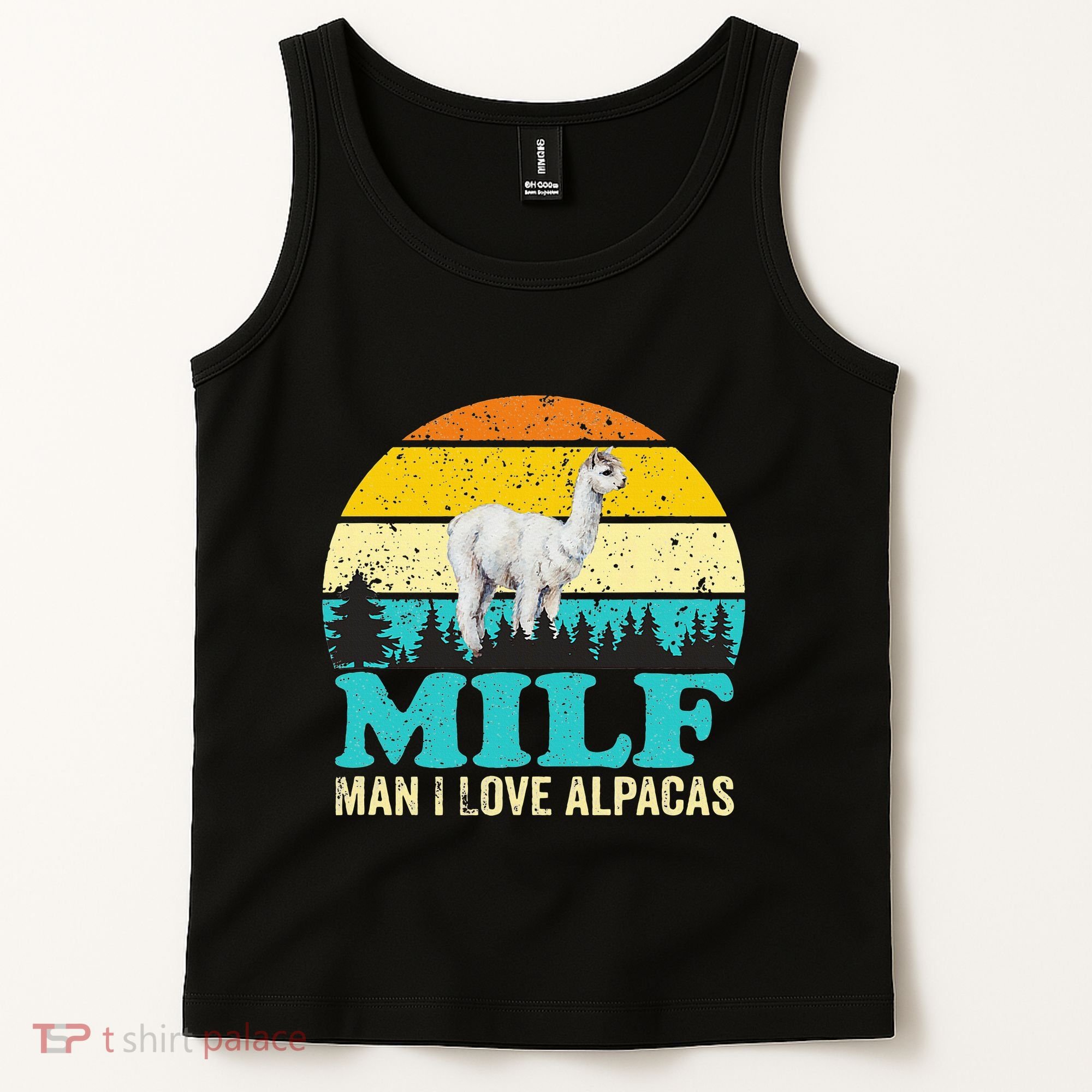 Milf Man I Love Alpacas Cute Lama Funny Alpaca Tank Top