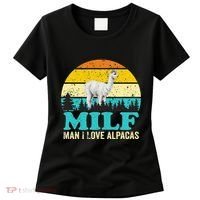 Milf Man I Love Alpacas Cute Lama Funny Alpaca Women's T-Shirt thumb 0