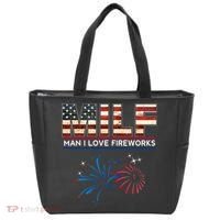 Milf Man I Love Fireworks Funny American Patriotic July 4th Tote Bag thumb 0