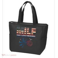 Milf Man I Love Fireworks Funny American Patriotic July 4th Tote Bag thumb 3