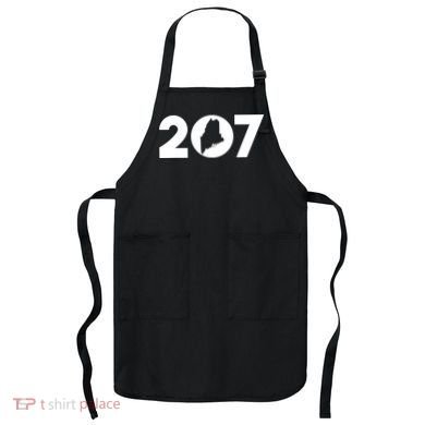 Maine Map Inside The 207 Area Code Maine Me Pride Apron