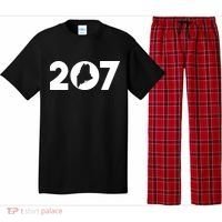 Maine Map Inside The 207 Area Code Maine Me Pride Pajama Set thumb 0